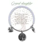 Earth Angel White Stone Granddaughter Bracelet