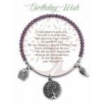 Earth Angel Purple Stone Birthday Bracelet