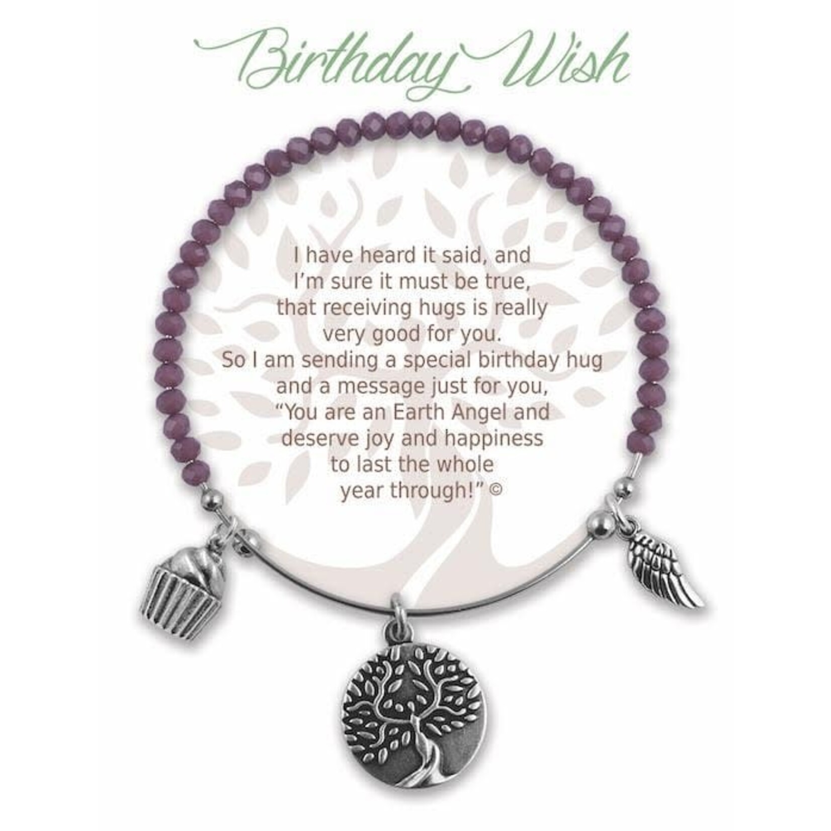 Earth Angel Purple Stone Birthday Bracelet