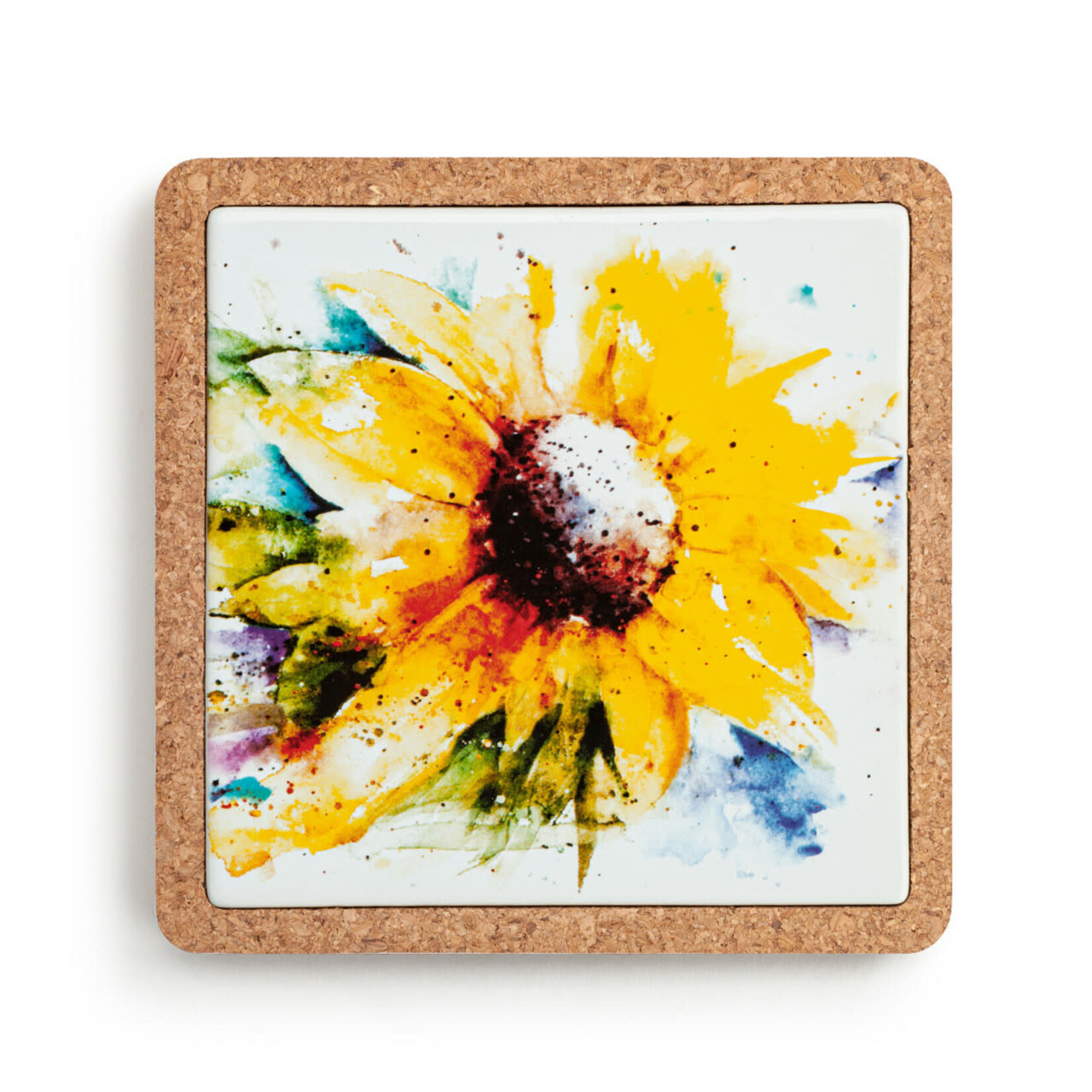 Dean Crouser Sunflower Trivet w/ Cork Base