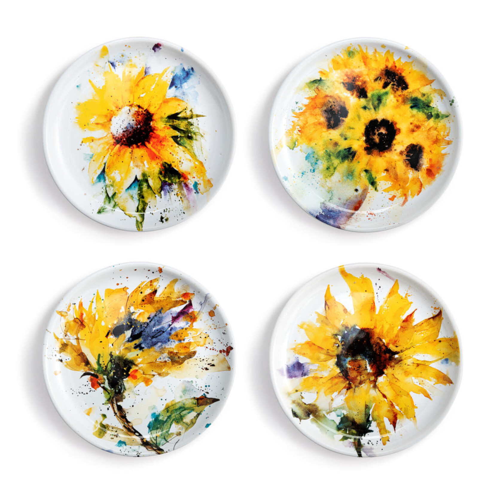 Dean Crouser Sunflower Appetizer Plates-Sold Individually