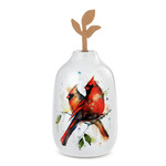 Dean Crouser Cardinal Pair Bud Vase.  (K3)