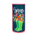 Welcome Spring Rain Boots Everlasting Impression Textile Door Décor