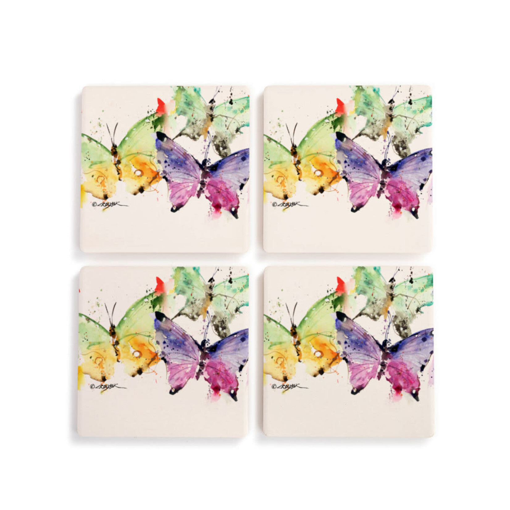Dean Crouser Butterflies Coasters - Set ( B 6)