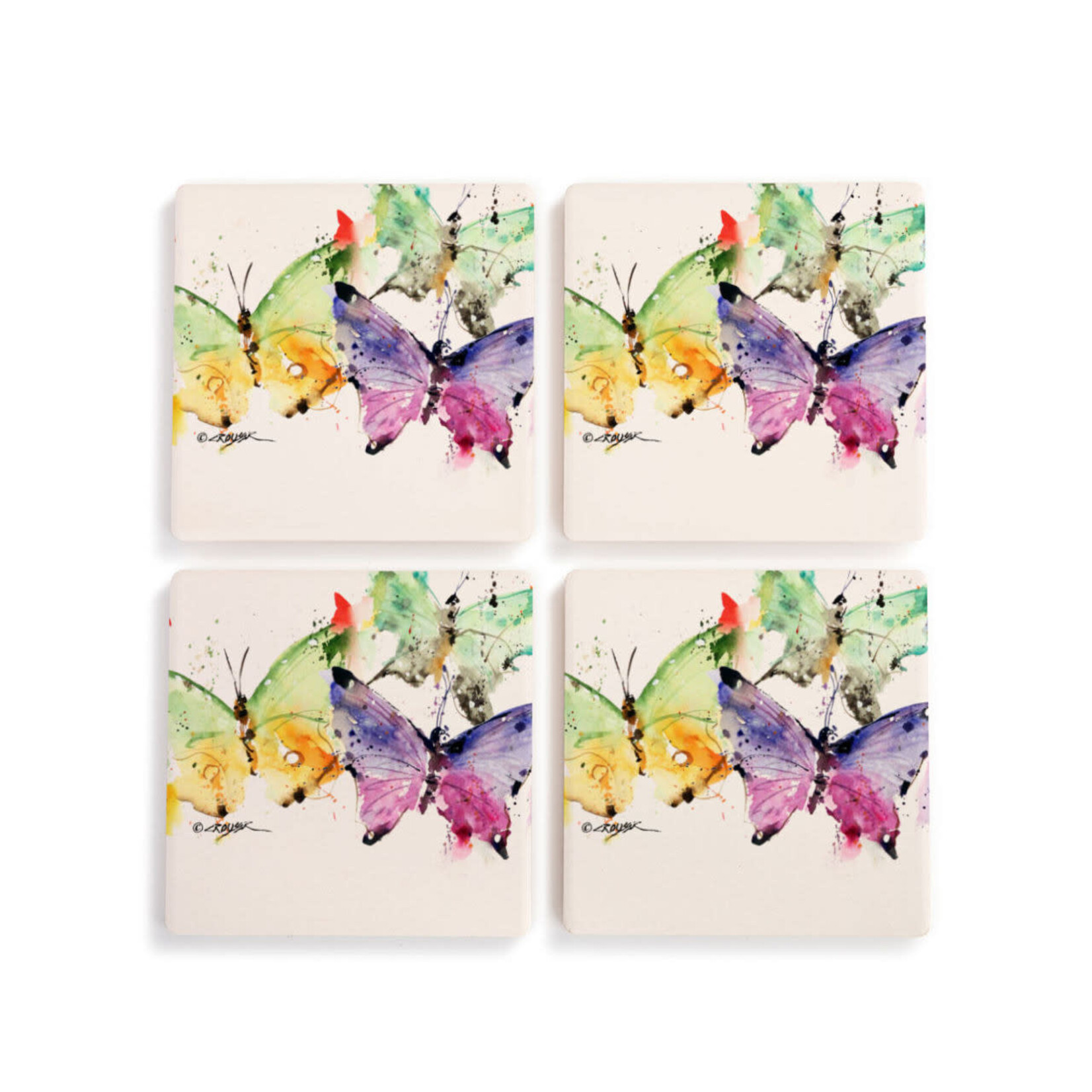 Dean Crouser Butterflies Coasters - Set
