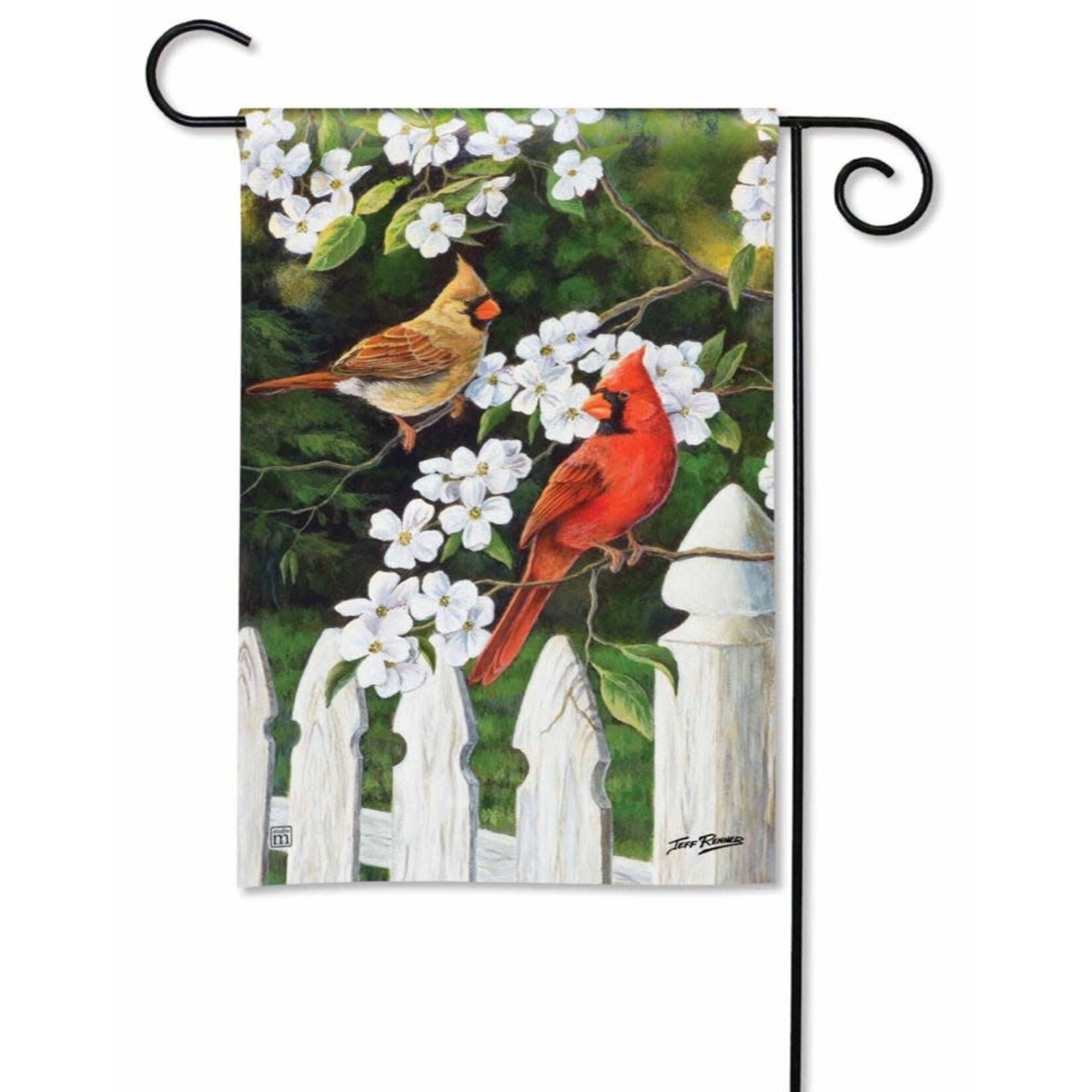Dogwood Cardinals Garden Flag