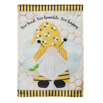 Bee Humble Bee Gnome Garden Lustre Flag