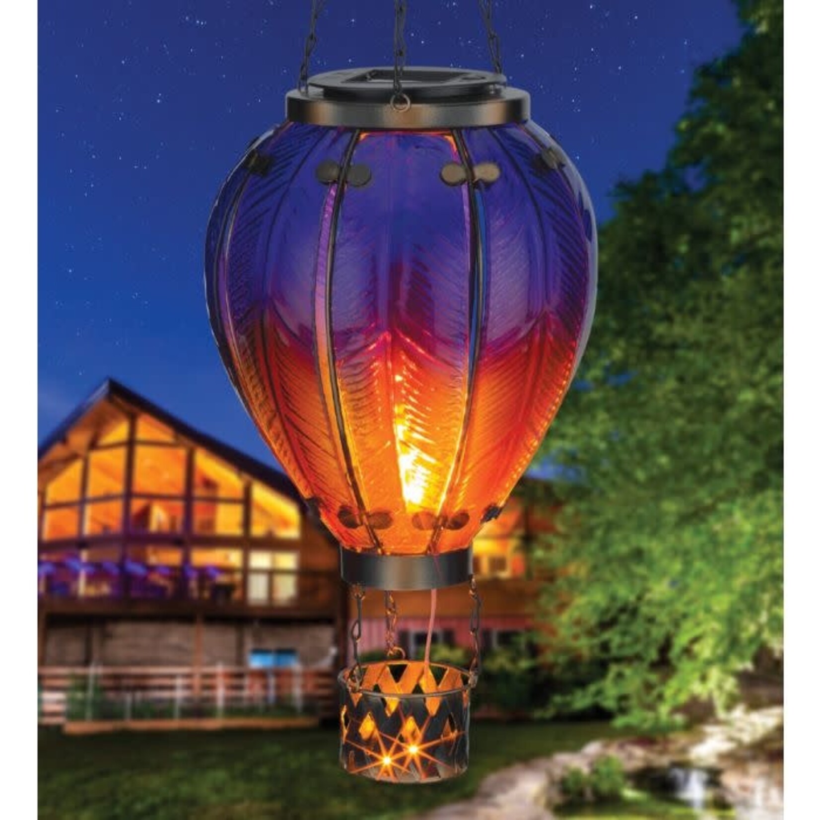 Regal Art & Gift Hot Air Balloon Solar Lantern Large