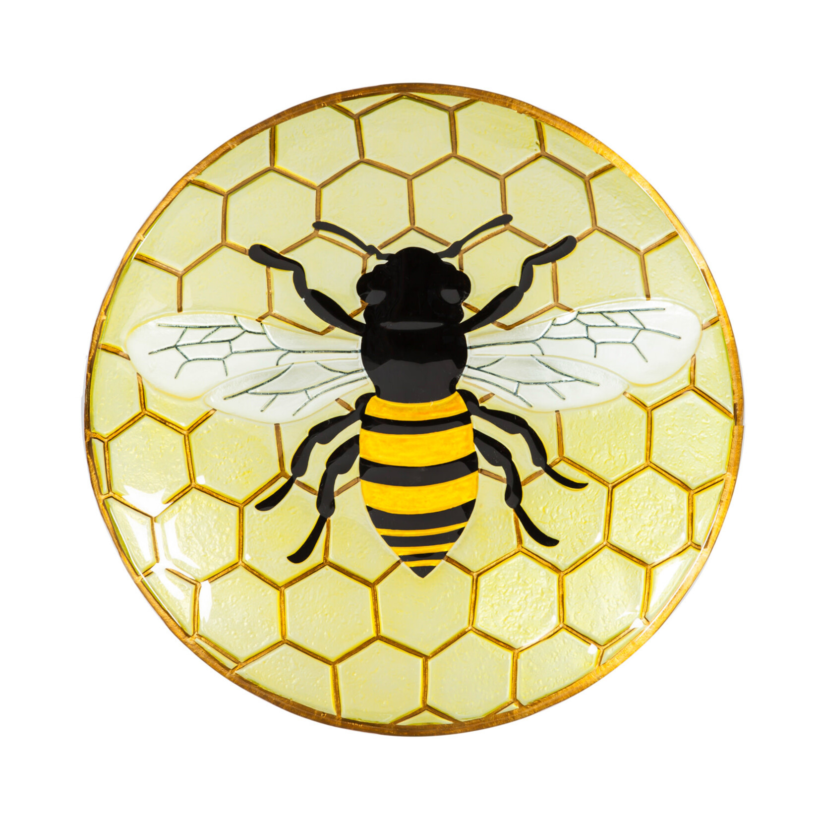 Bee Glass Birdbath