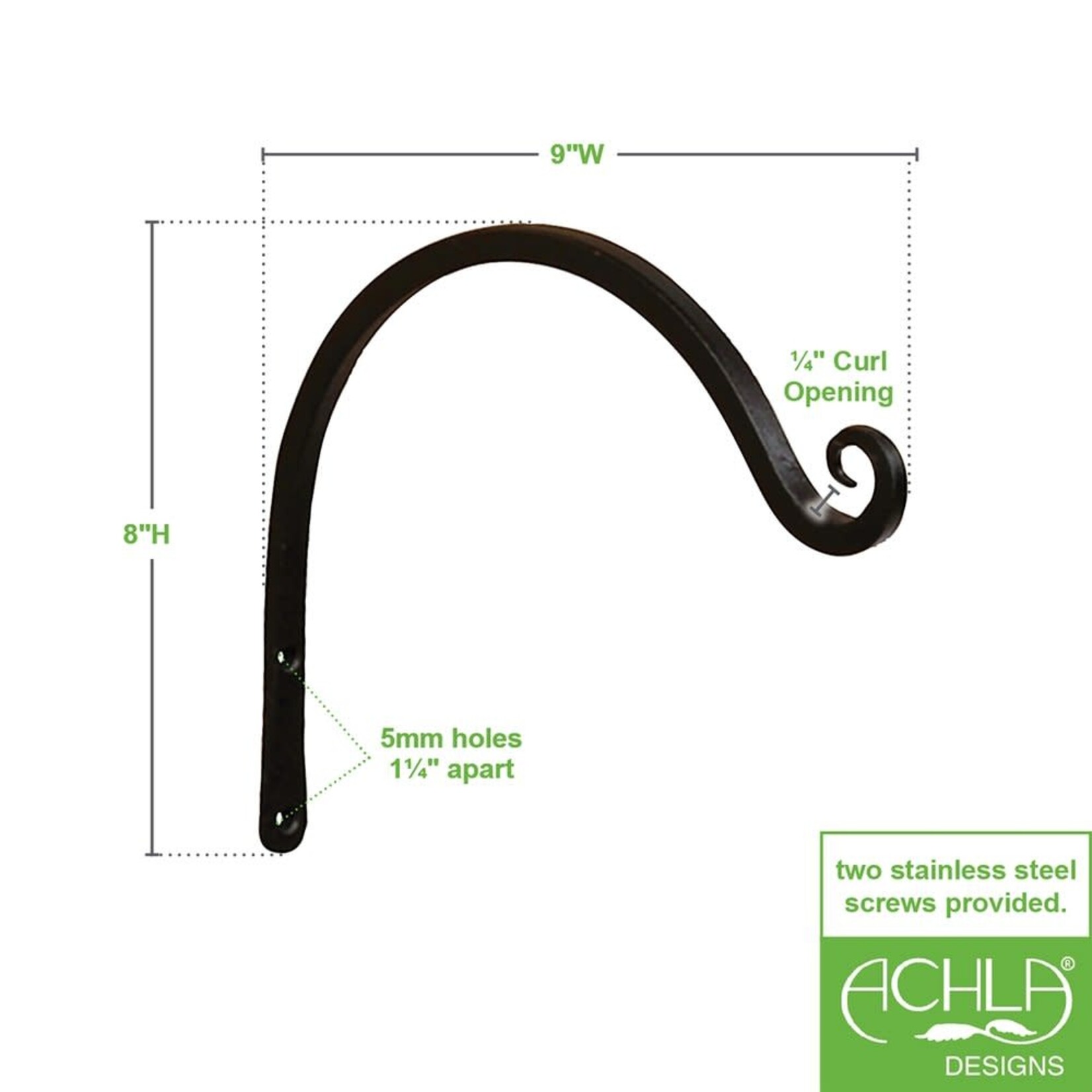 Achla Designs Bracket 8" Curved Up