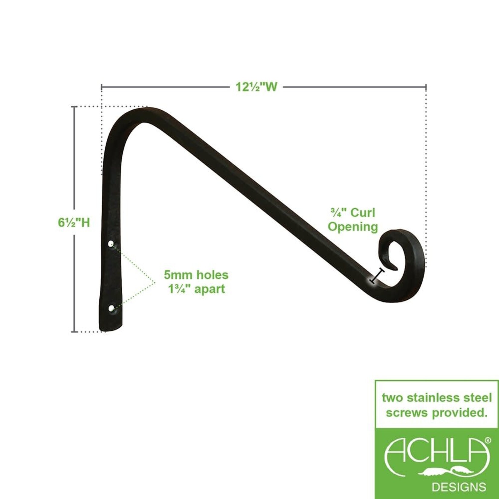 Achla Designs Bracket 12" Angled/Curved Up