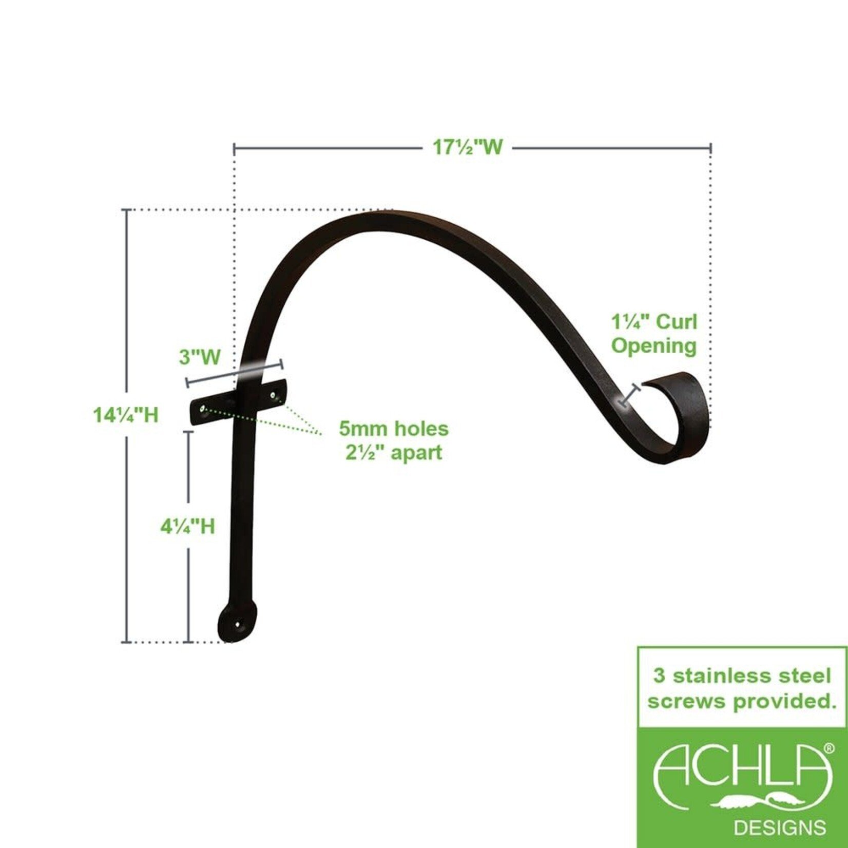 Achla Designs Bracket 18" Curved Up
