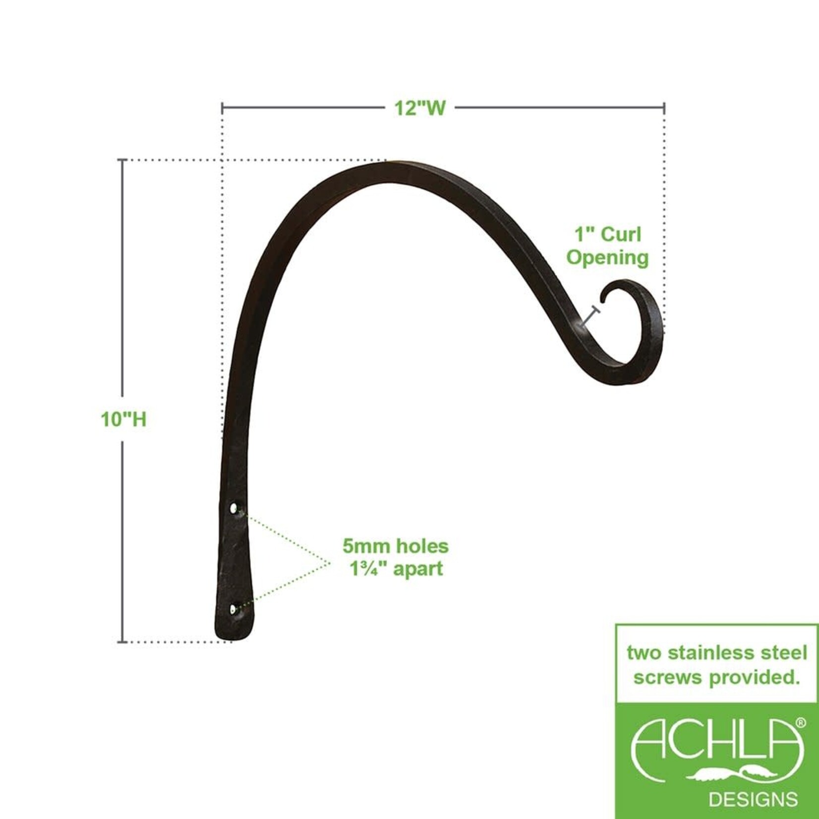 Achla Designs Bracket 12" Curved Up