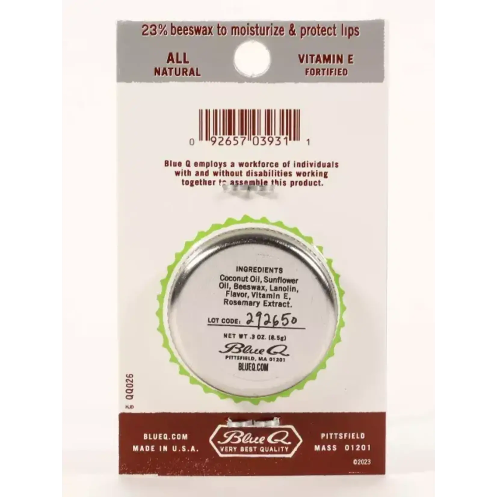 BlueQ Lip Shit - Lip Balm Coconut Mint & Lime