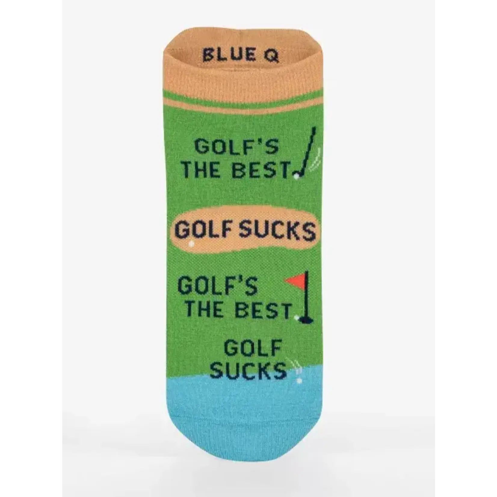 BlueQ Golf Sucks S/M Sneaker Socks