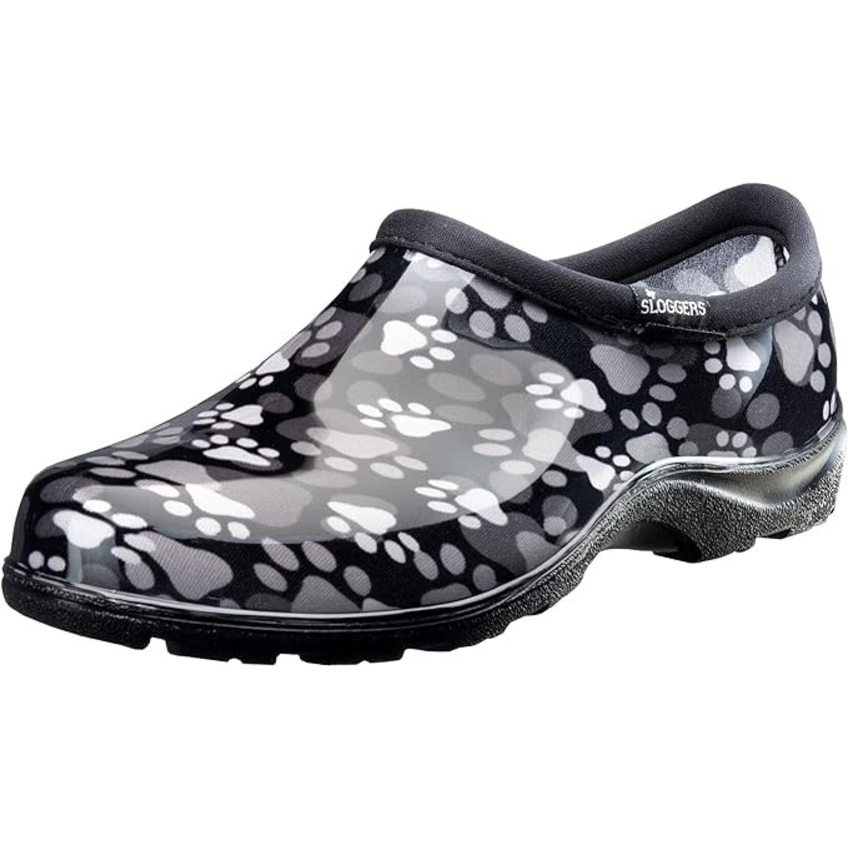 Sloggers Garden Shoe Paw Print Black & White Women's 7