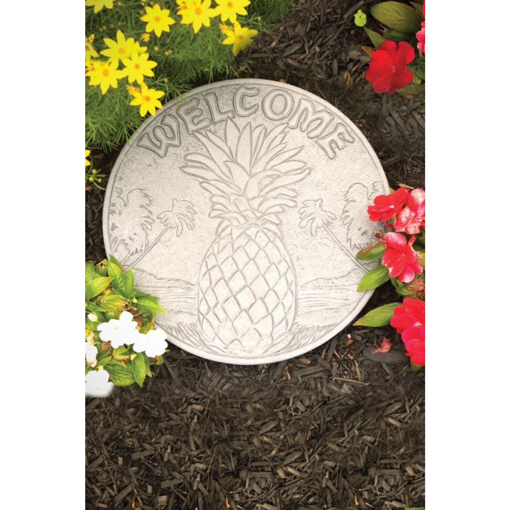 Massarelli Stone Welcome Pineapple Stepping Stone