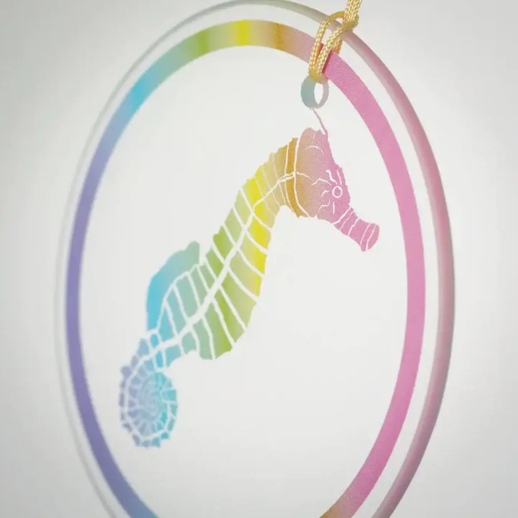 Woodstock Chimes Coastal Windchime with Glass Seahorse