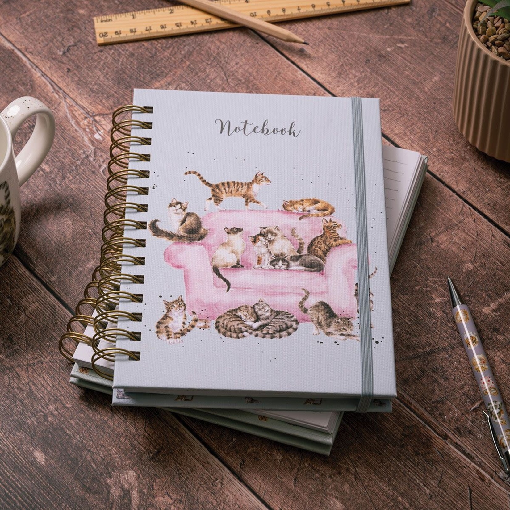 'CATTITUDE' CAT SPIRAL BOUND NOTEBOOK