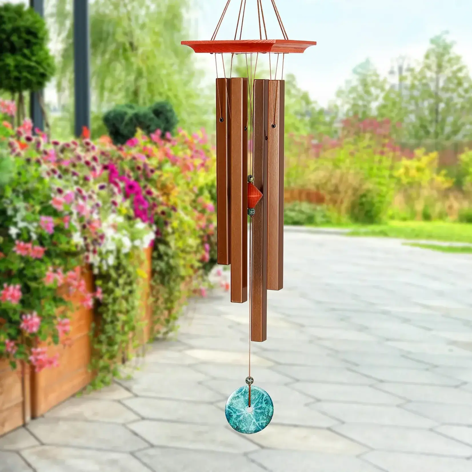 Woodstock Chimes Turquoise Windchime Medium