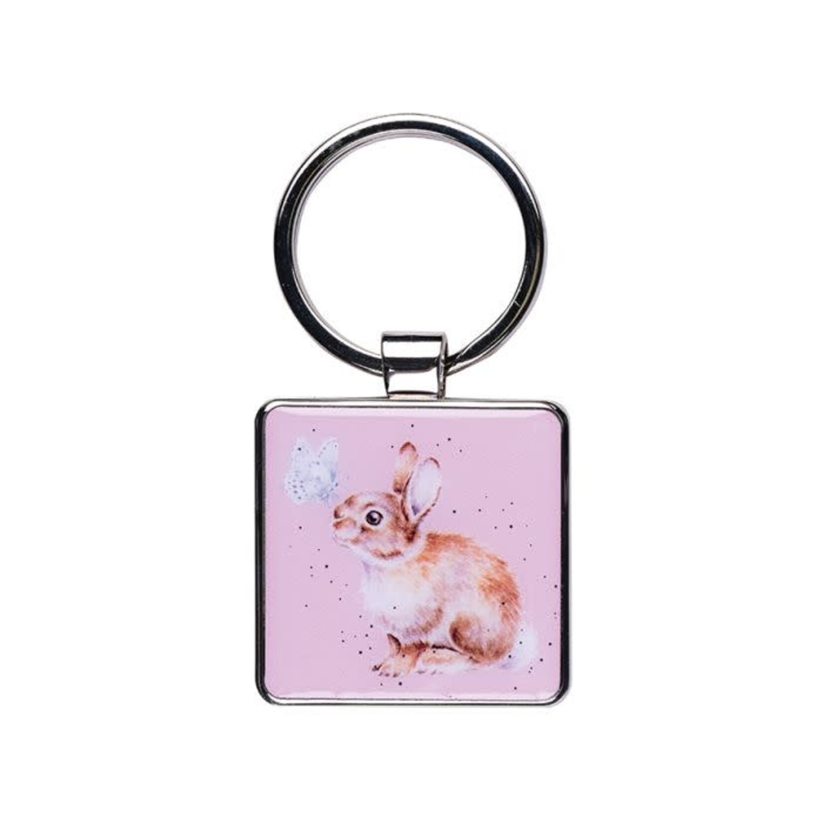 'I SPY A BUTTERFLY' RABBIT KEYRING
