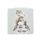 'PIGGY IN THE MIDDLE' HAMSTER, GUINEA PIG & RABBIT COMPACT MIRROR