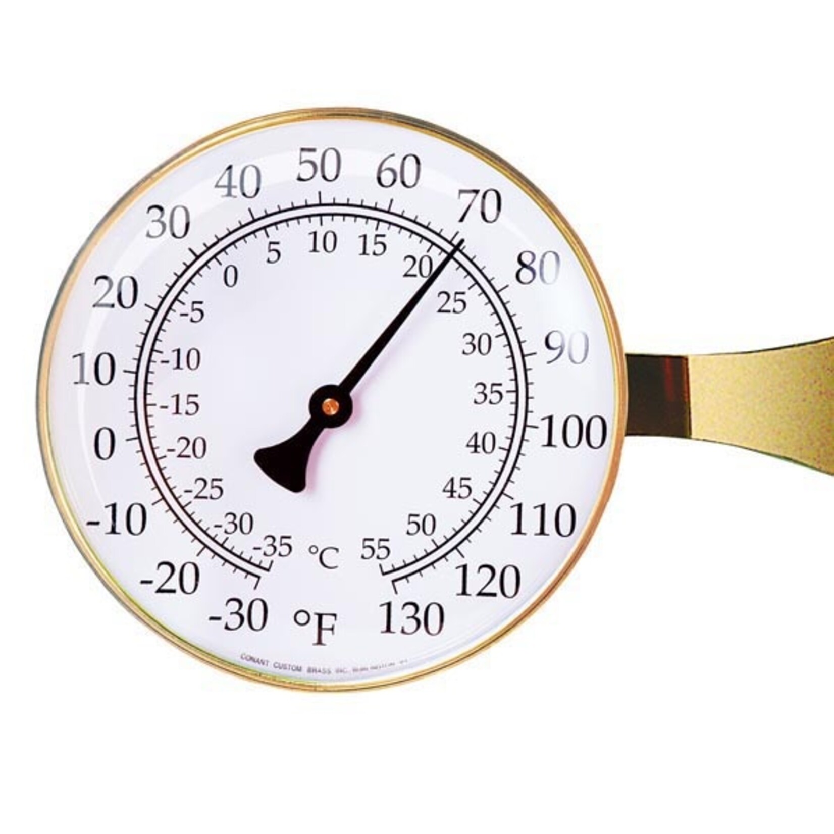 Conant Custom Brass VT Large Dial Thermometer Brass