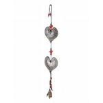 Double Dotted Hearts Hanger w/Bell