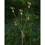 Butterflies and  Bells Flamed Garden Stake