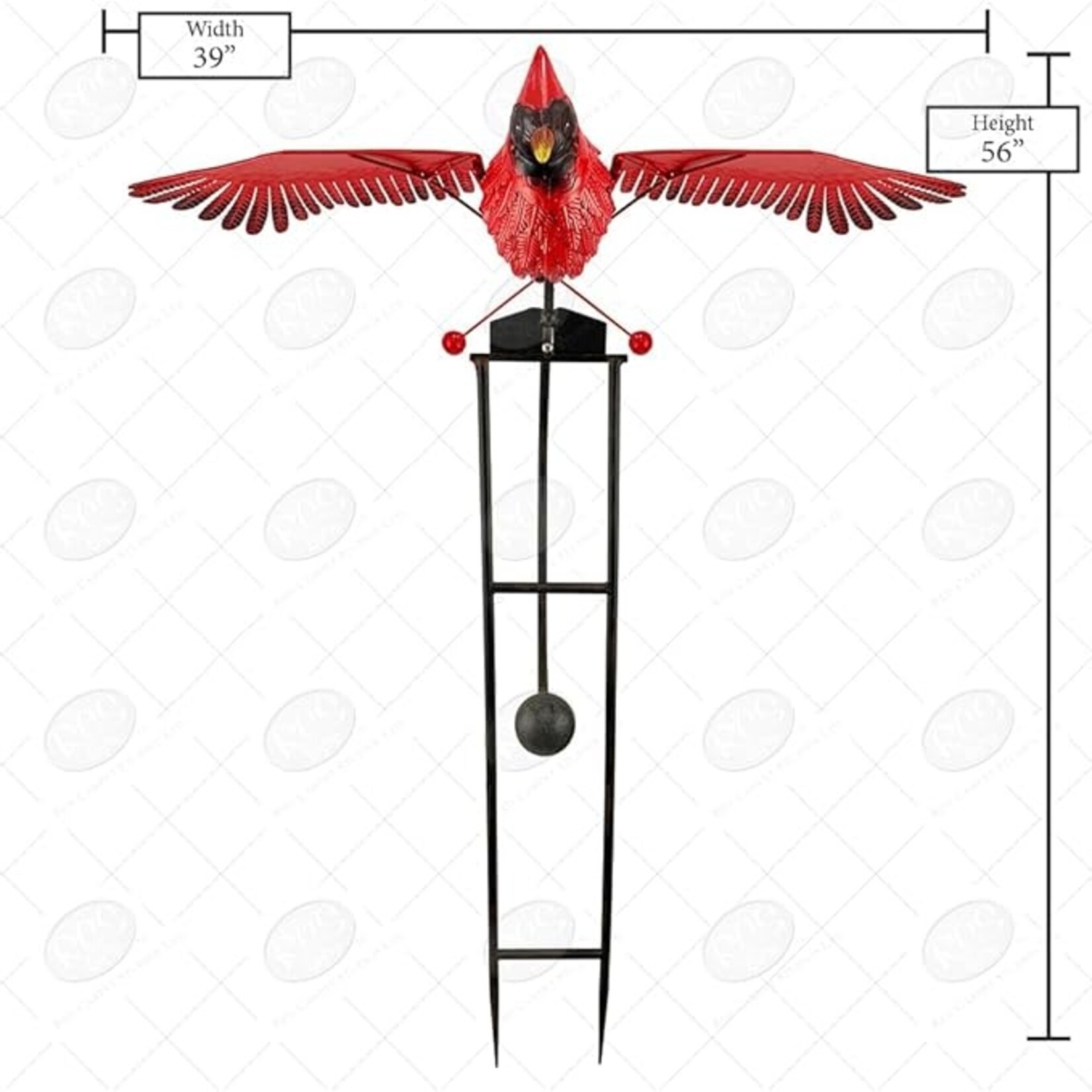 3' Cardinal Rocker  25" Wingspan
