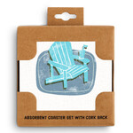 Adirondack Chair Coasters - Set of 4  "Mystic, CT"