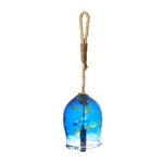 Kitras Glass Friendship Garden Bell Blue Large