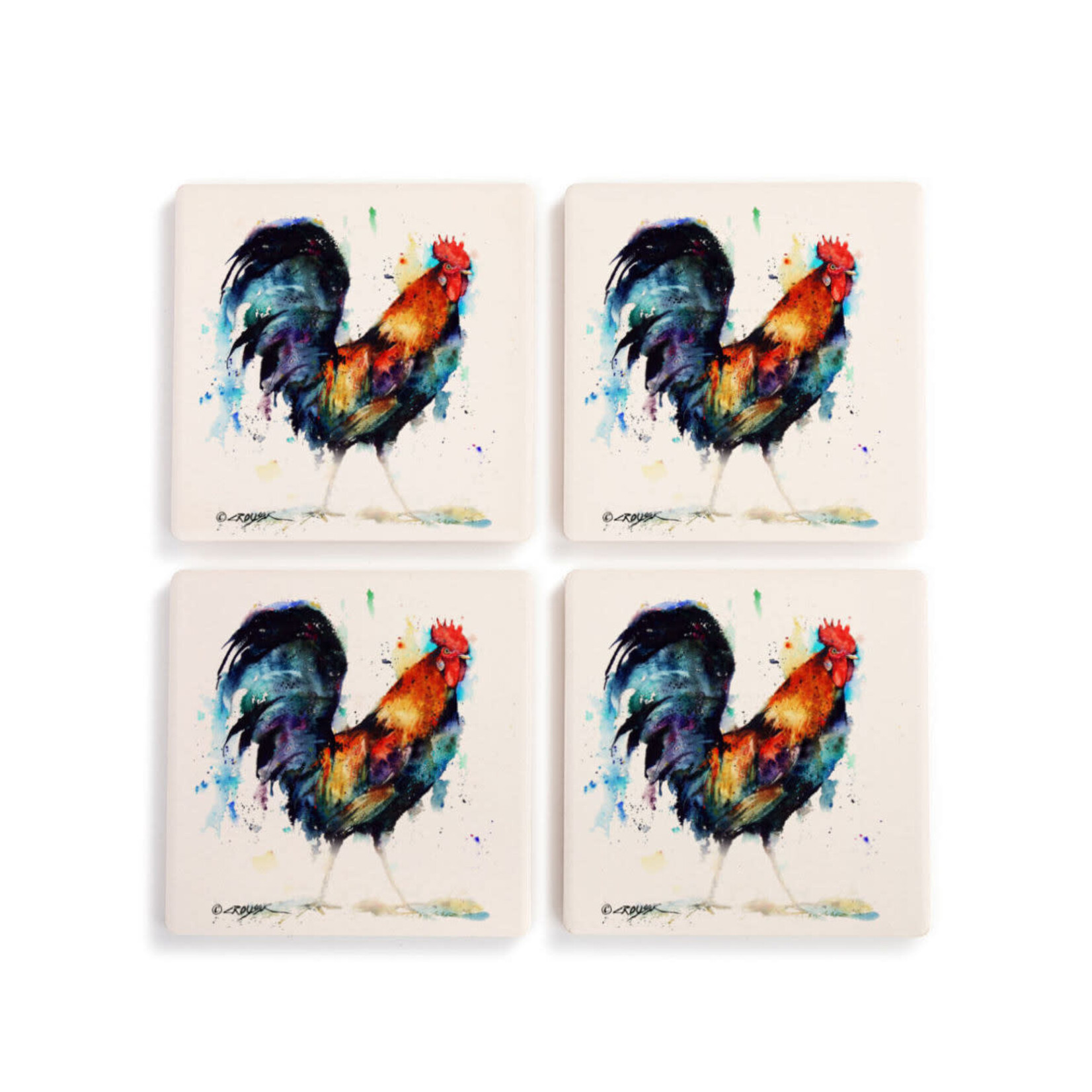 Dean Crouser Rooster Coasters - Set of 4