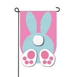 Seersucker Bunny Garden Flag
