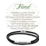 Friend Leather Bracelet Black