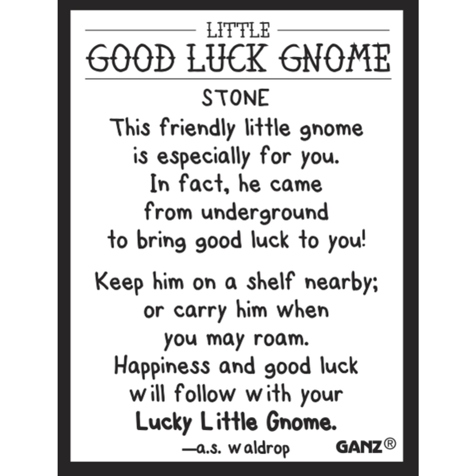 Good Luck Gnomes Stone  Charm