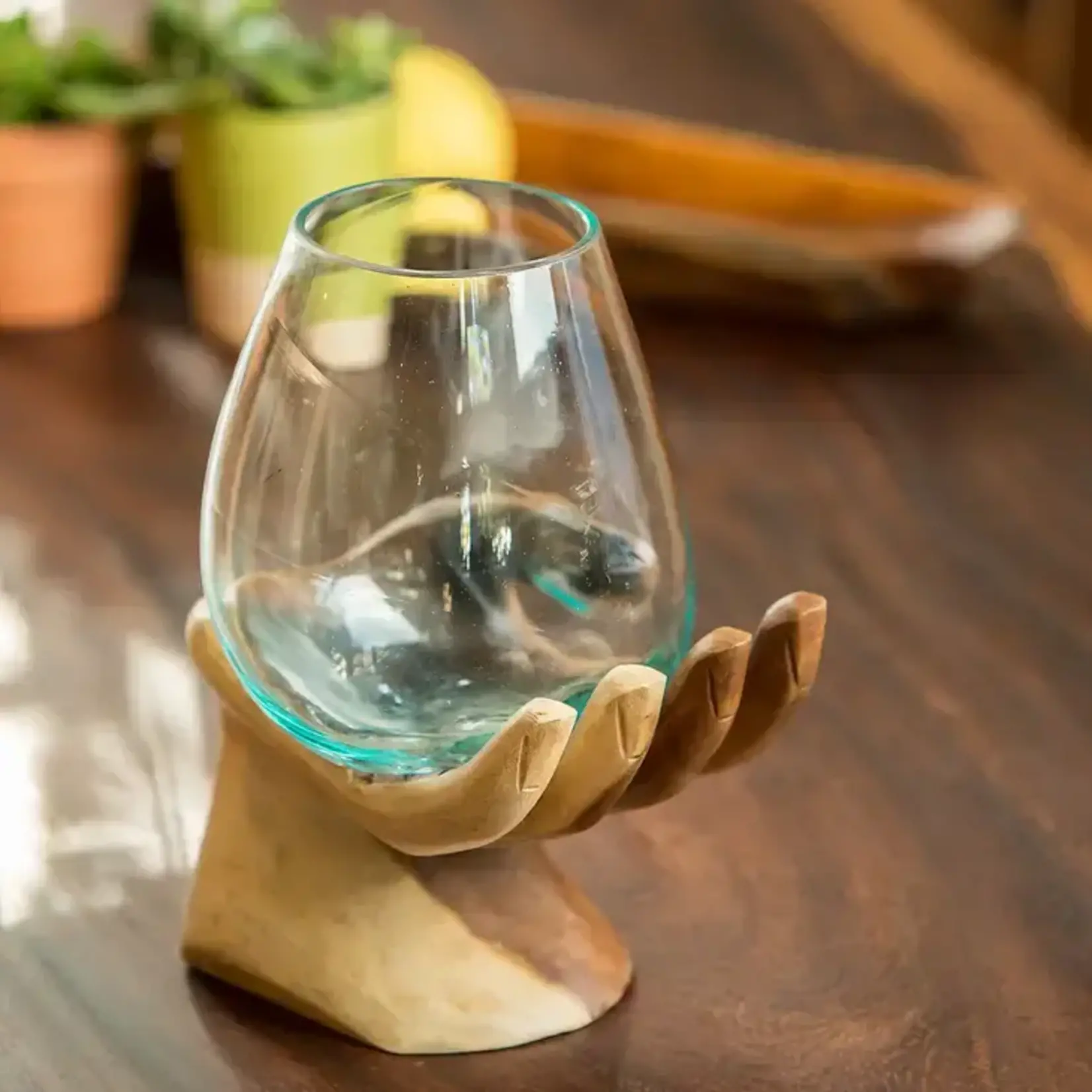 Garden Age Supply Blown Glass Vase - Buddha Hand