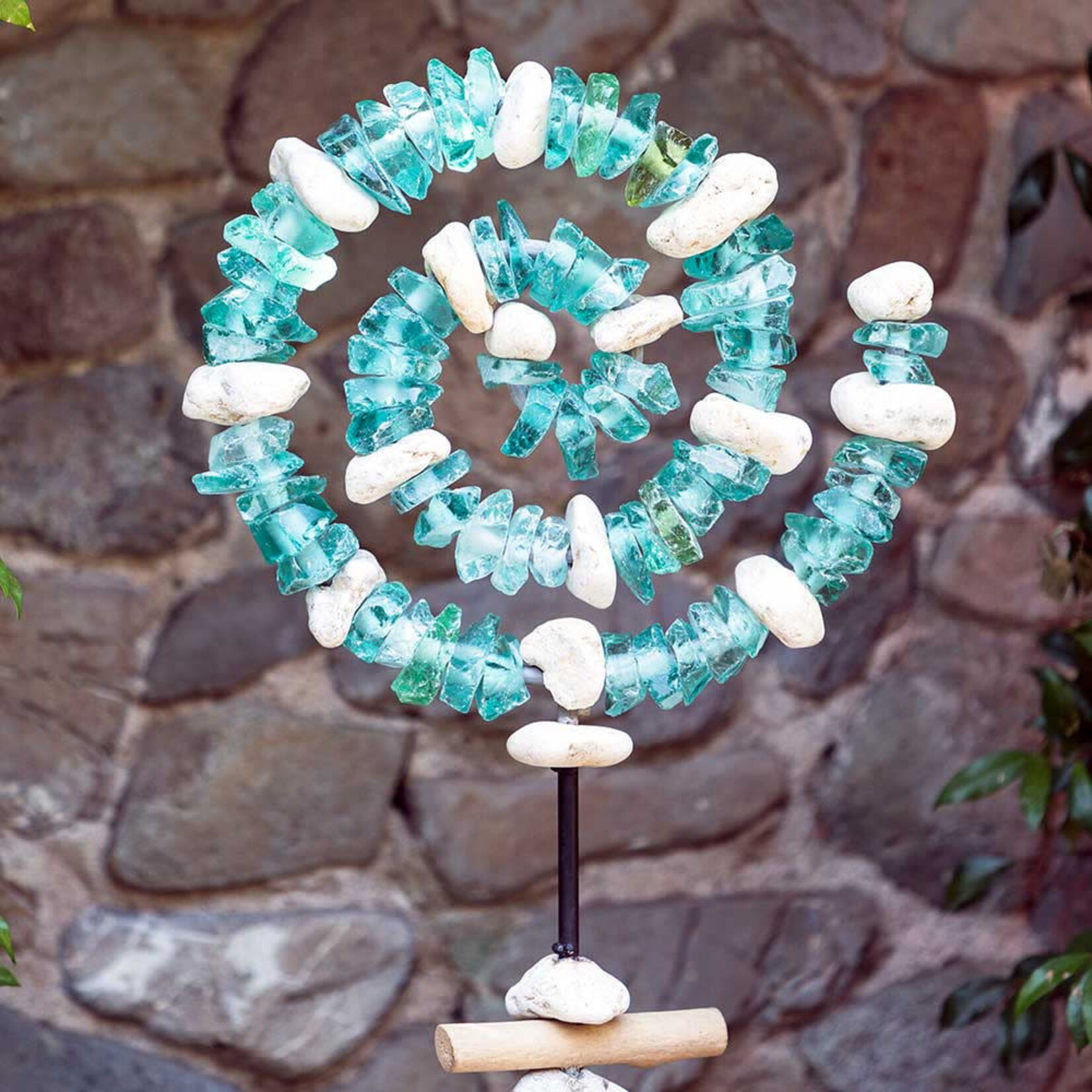 Garden Age Supply Glass Spiral Garden Stand