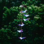 Solar Mobile Blue/Purple Hummingbird - White Light