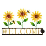 Fiber Optic Metal Sunflower Welcome Sign