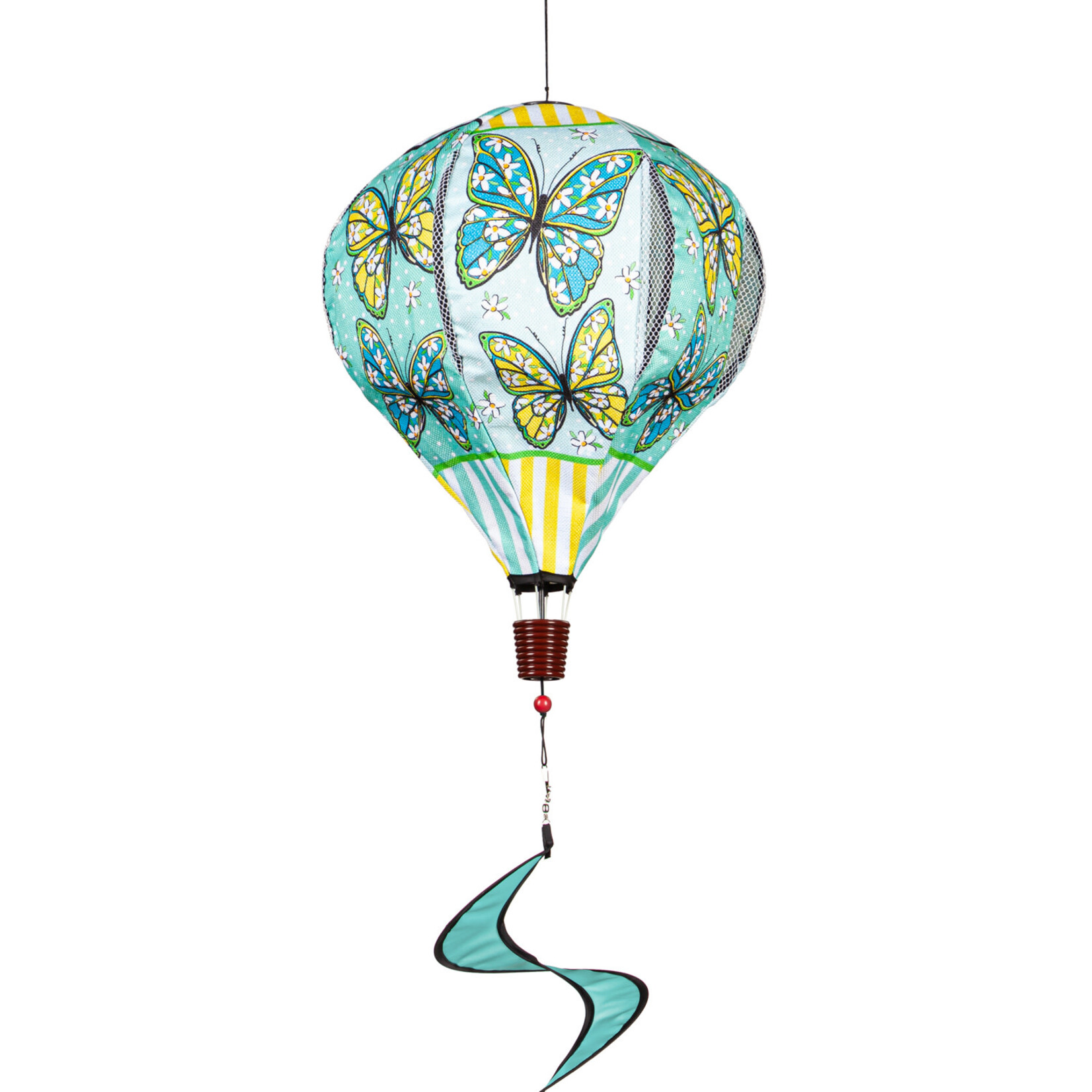 Floral Butterfly Welcome Burlap Balloon Spinner