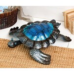 Glass and Metal Turtle Sculpture