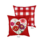 Heart of Flowers Outdoor Pillow Cover