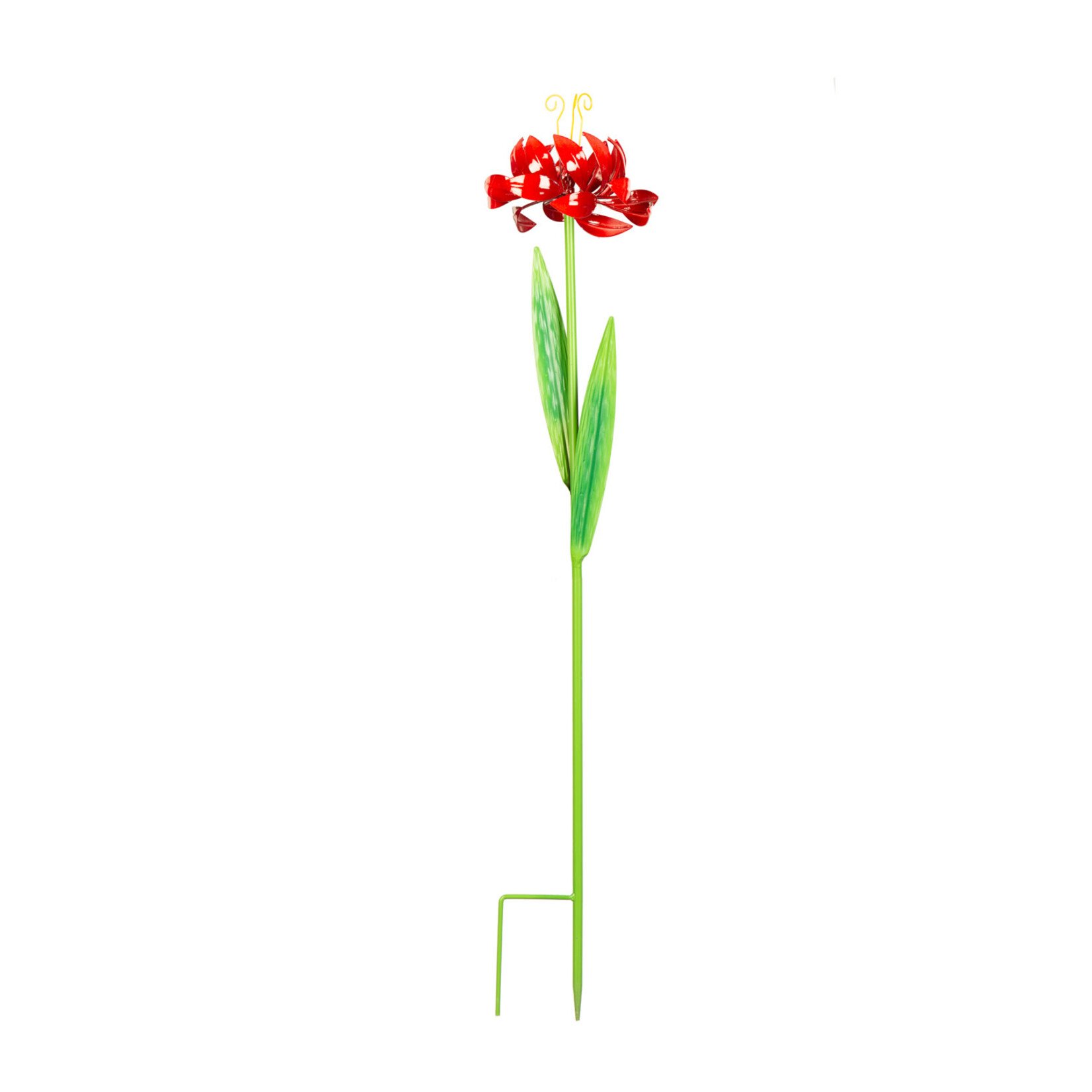 Red Spinning Flower Stake