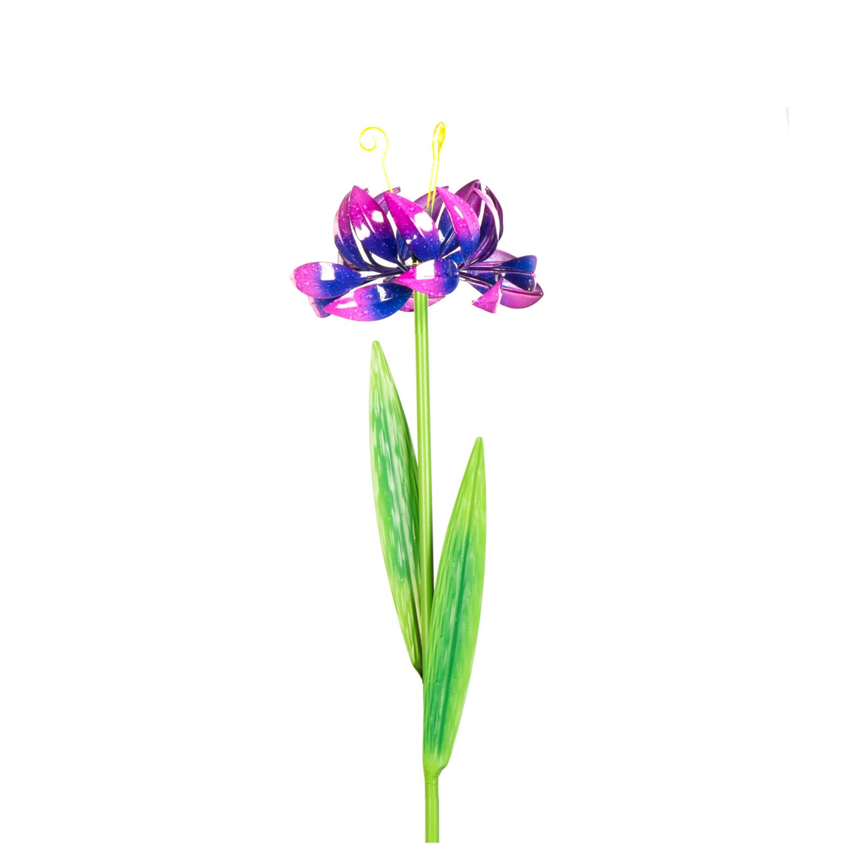 Spinning Purple Flower Stake