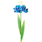 Spinning Blue  Flower Stake