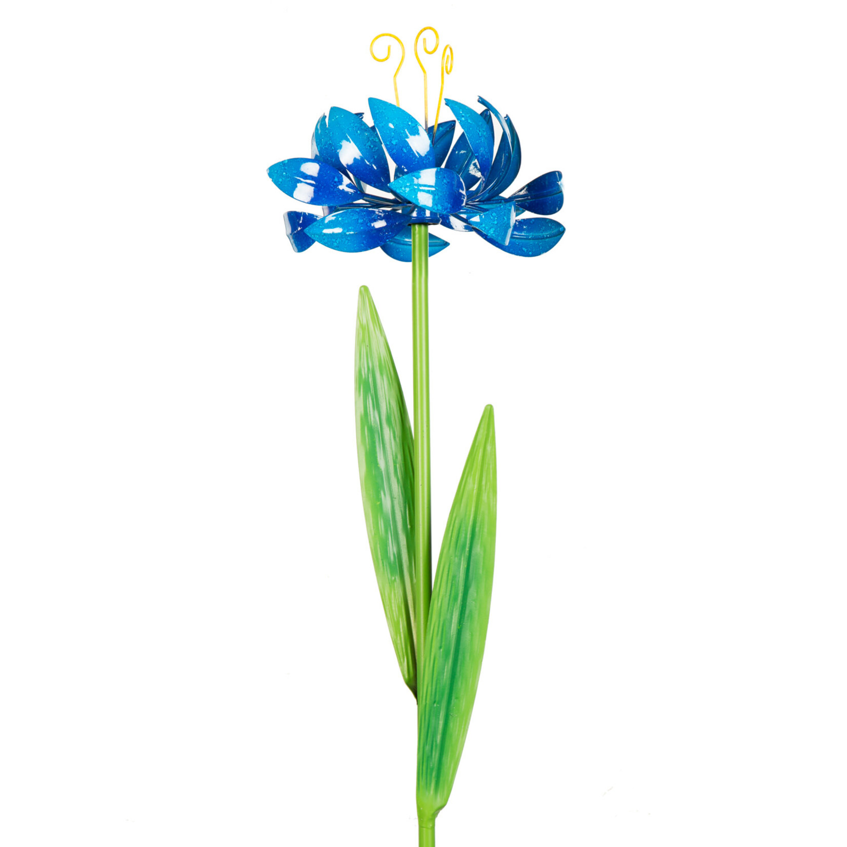 Spinning Blue  Flower Stake