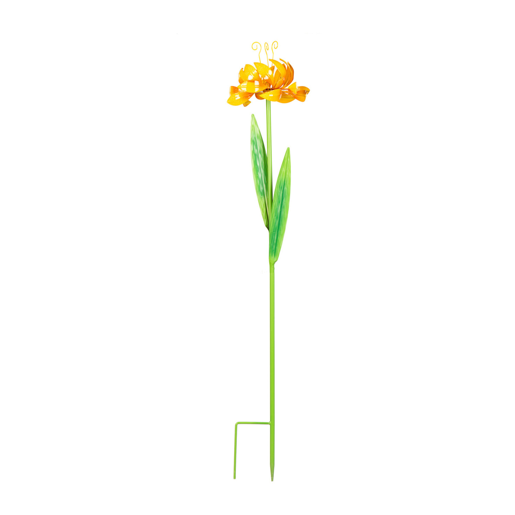 Spinning  Yellow Flower Stake