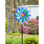 Purple & Blue Flower Wind Spinner