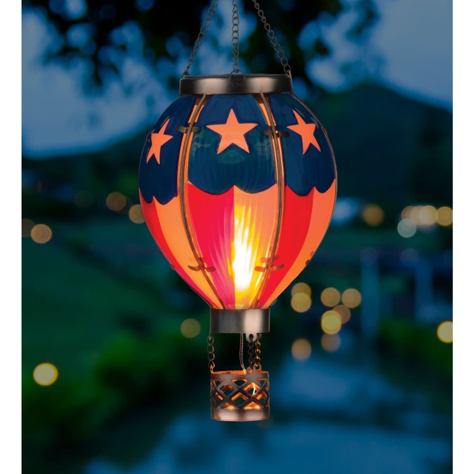 Regal Art & Gift Hot Air Balloon Solar Lantern Small - Americana